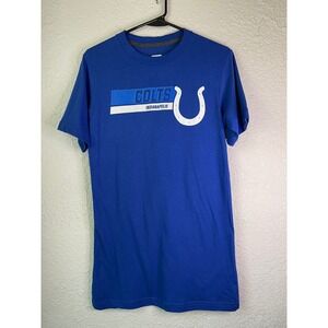 NFL Team Apparel‎ Colts Indianapolis T-Shirt Graphic Tee Blue Small